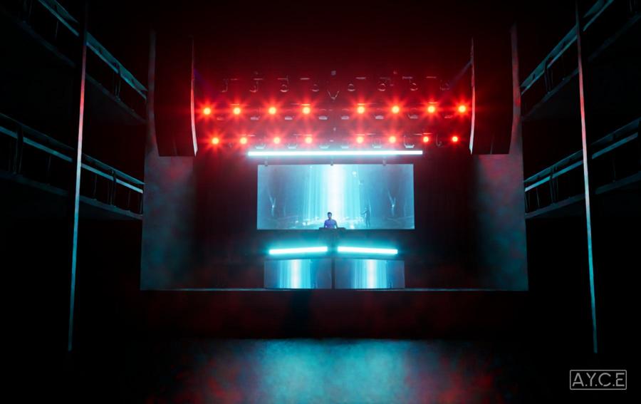 Previz render of the Nurko stage, look 4